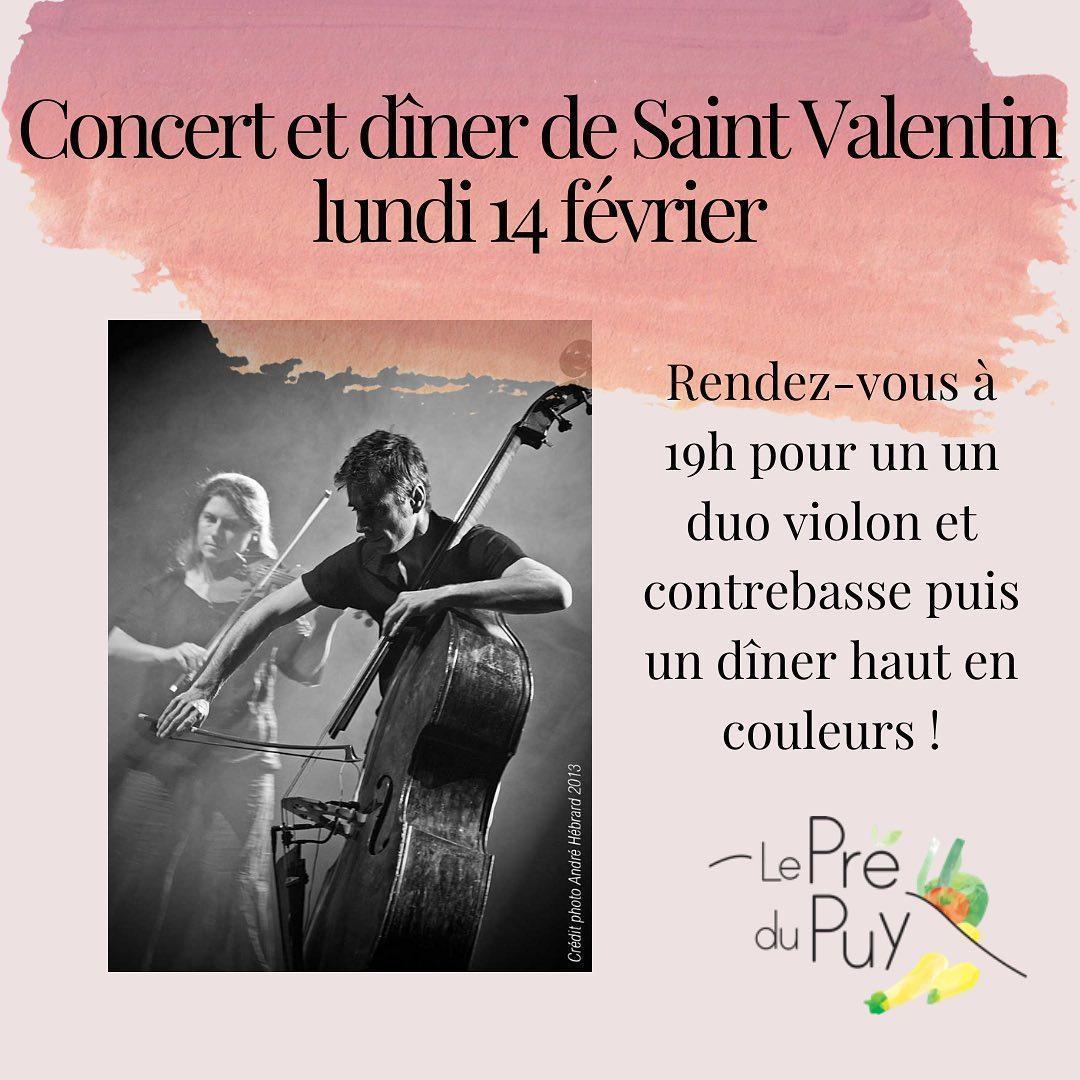 Dîner-concert pour la Saint-Valentin Lundi 14 Février 2022